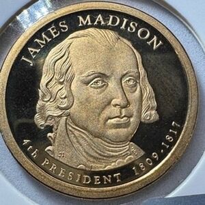 2007 S James Madison Presidential Dollar Proof Coin